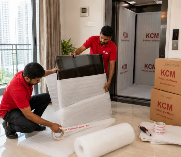 Chi III Greater Noida — Local Expertise KCM crew handling a high-rise society move in Chi III Greater Noida