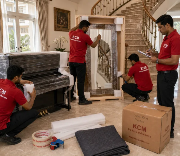 Jaypee Greens — Local Expertise KCM crew handling a premium villa move in Jaypee Greens
