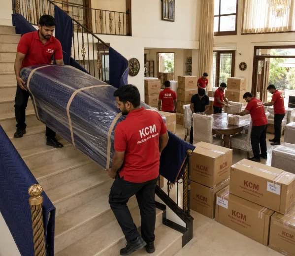 Omega I Greater Noida — Local Expertise KCM crew handling a home move in Omega I Greater Noida