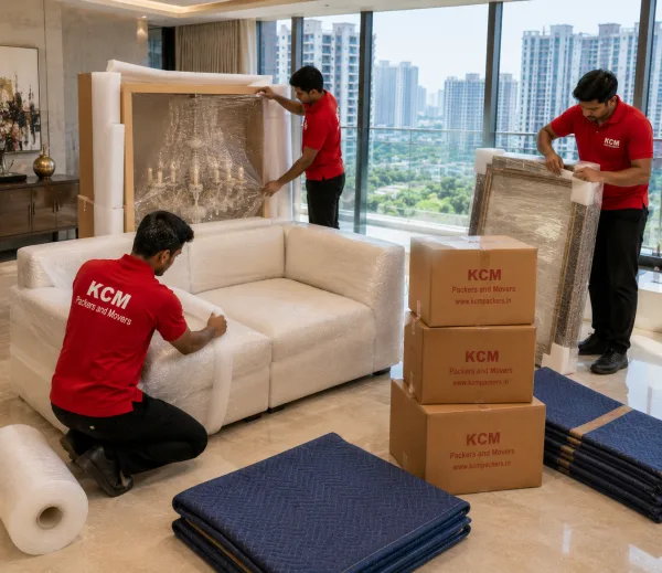 Sector 107 Noida — Local Expertise KCM crew handling a premium high-rise move in Sector 107 Noida