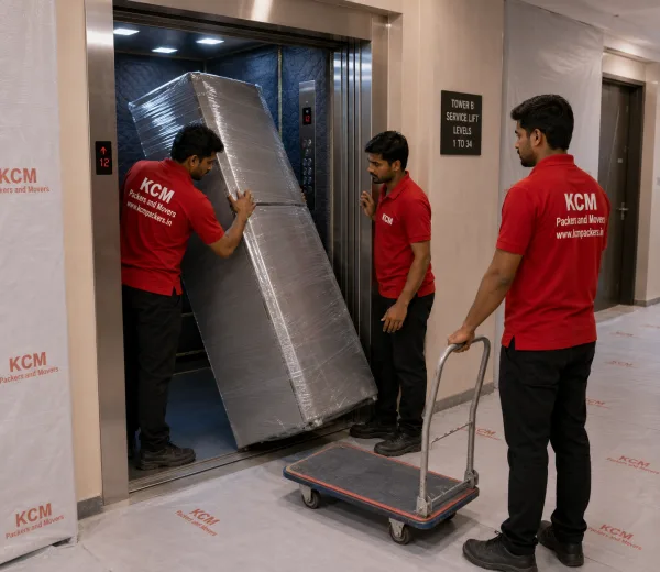 Sector 108 Noida — Local Expertise KCM crew handling a premium high-rise move in Sector 108 Noida