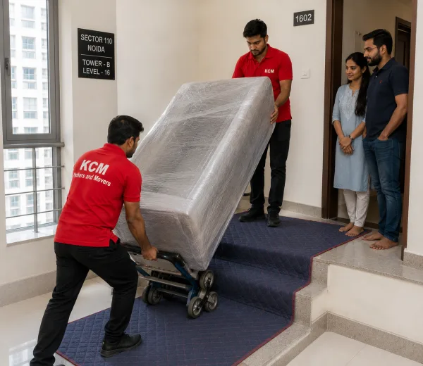 Sector 110 Noida — Local Expertise KCM crew handling a high-rise society move in Sector 110 Noida