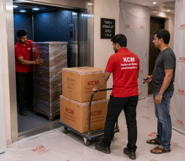 Sector 119 Noida — Local Expertise KCM crew handling a high-rise society move in Sector 119 Noida