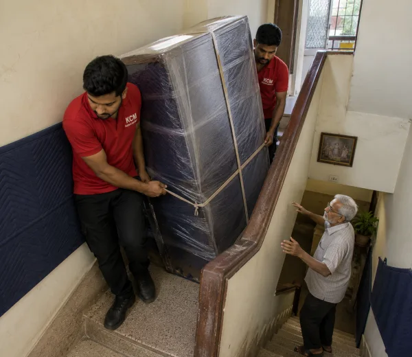 Sector 12 Noida — Local Expertise KCM crew handling a home move in Sector 12 Noida