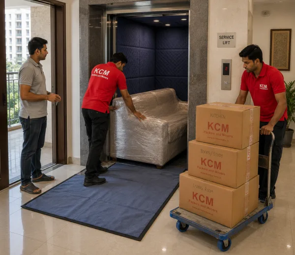 Sector 121 Noida — Local Expertise KCM crew handling a home move in Sector 121 Noida