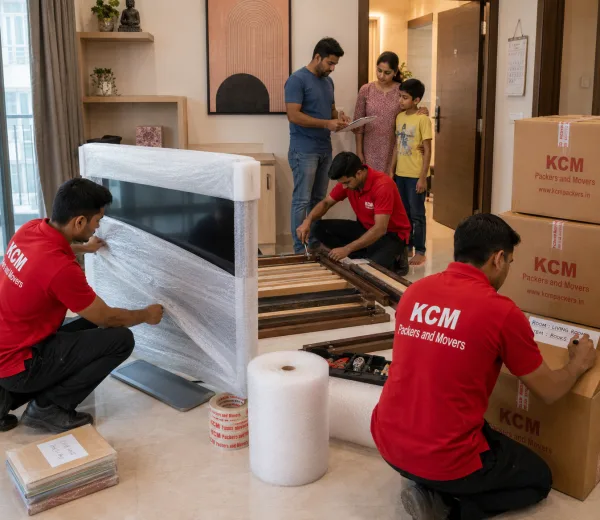 Sector 122 Noida — Local Expertise KCM crew handling a home move in Sector 122 Noida