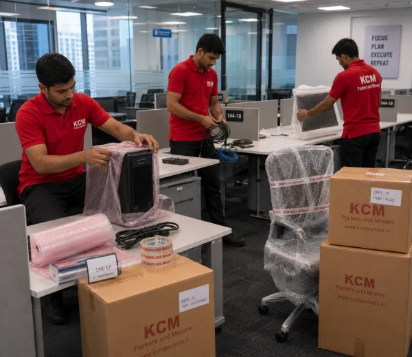 Sector 144 Noida — Local Expertise KCM crew handling a high-rise move in Sector 144 Noida