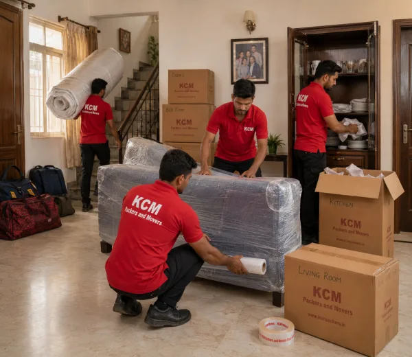 Sector 15 Noida — Local Expertise KCM crew handling a home move in Sector 15 Noida