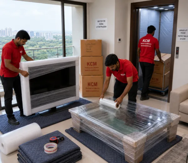 Sector 150 Noida — Local Expertise KCM crew handling a premium home move in Sector 150 Noida