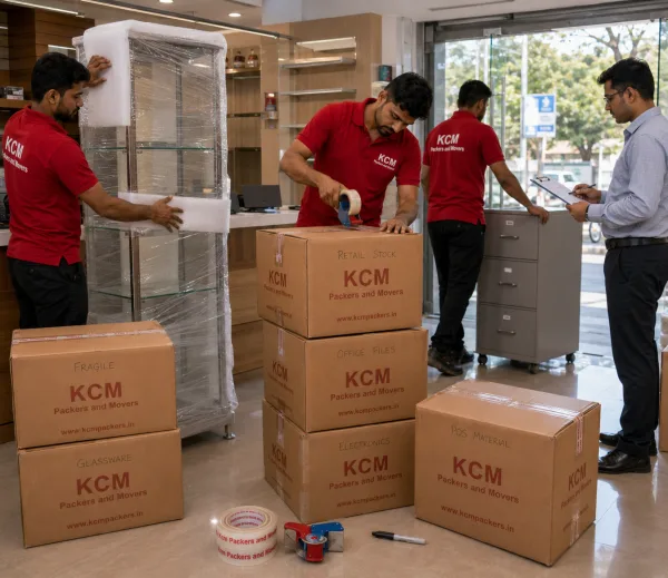 Sector 18 Noida — Local Expertise KCM moving crew handling a relocation in Sector 18 Noida