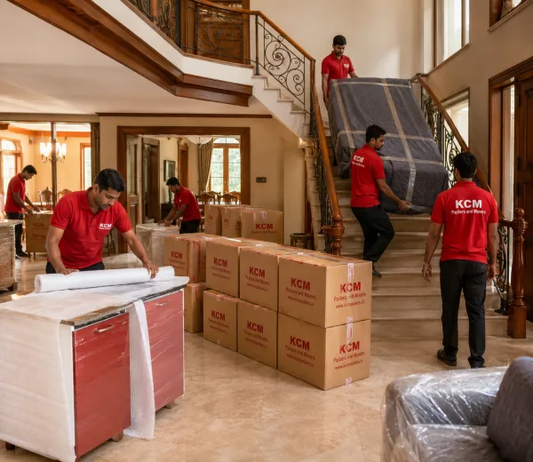 Sector 47 Noida — Local Expertise KCM crew handling a kothi move in Sector 47 Noida