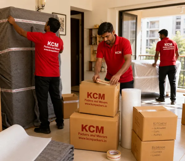 Sector 50 Noida — Local Expertise KCM crew handling a home move in Sector 50 Noida