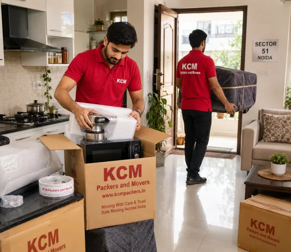 Sector 51 Noida — Local Expertise KCM crew handling a home move in Sector 51 Noida