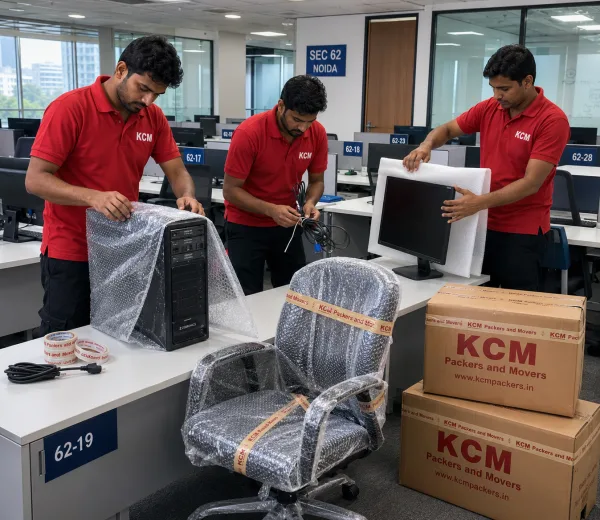 Sector 62 Noida — Local Expertise KCM crew handling an office relocation in Sector 62 Noida