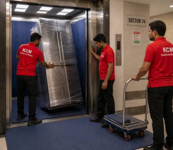 Sector 74 Noida — Local Expertise KCM crew handling a high-rise society move in Sector 74 Noida