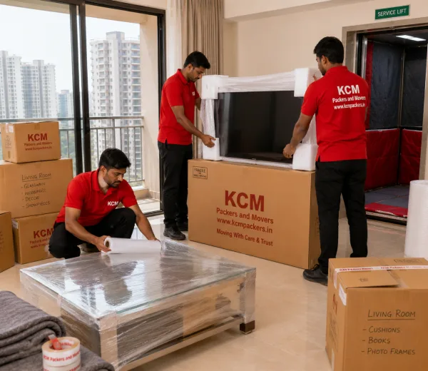 Sector 75 Noida — Local Expertise KCM crew handling a high-rise move in Sector 75 Noida
