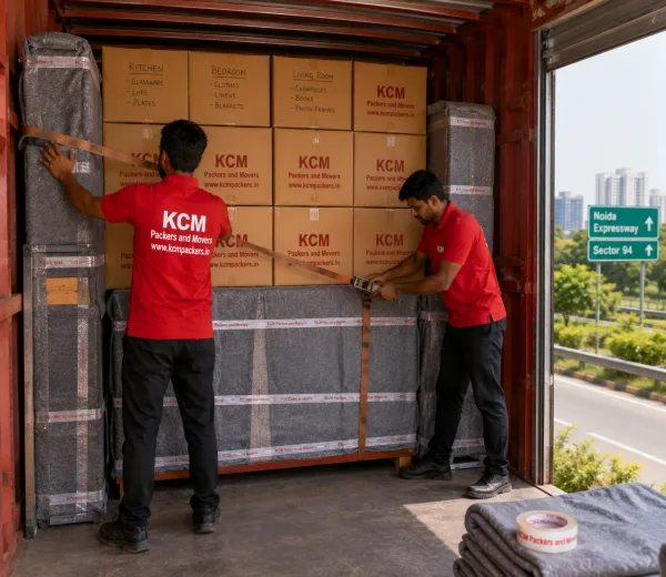 Sector 94 Noida — Local Expertise KCM crew handling a premium home move in Sector 94 Noida